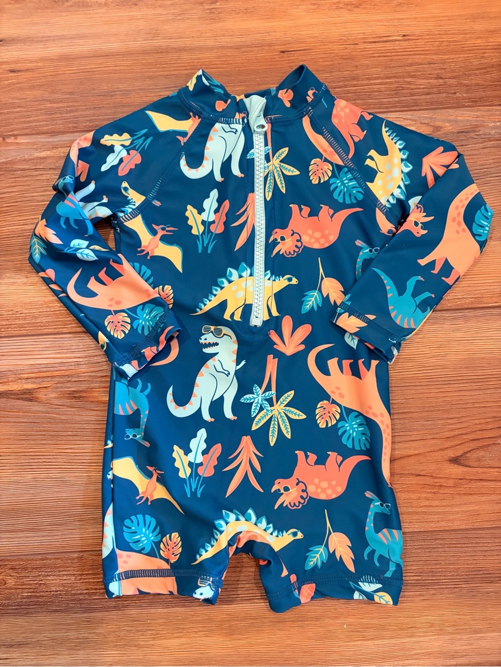 NWOT Panama Jack 18 Month Dino Print Long-Sleeve Rashguard Swimsuit